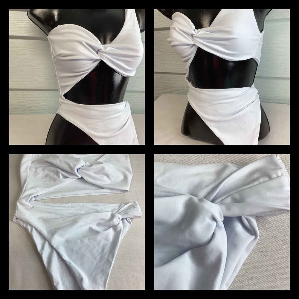 White one piece swimsuit. - Picture 6 of 8